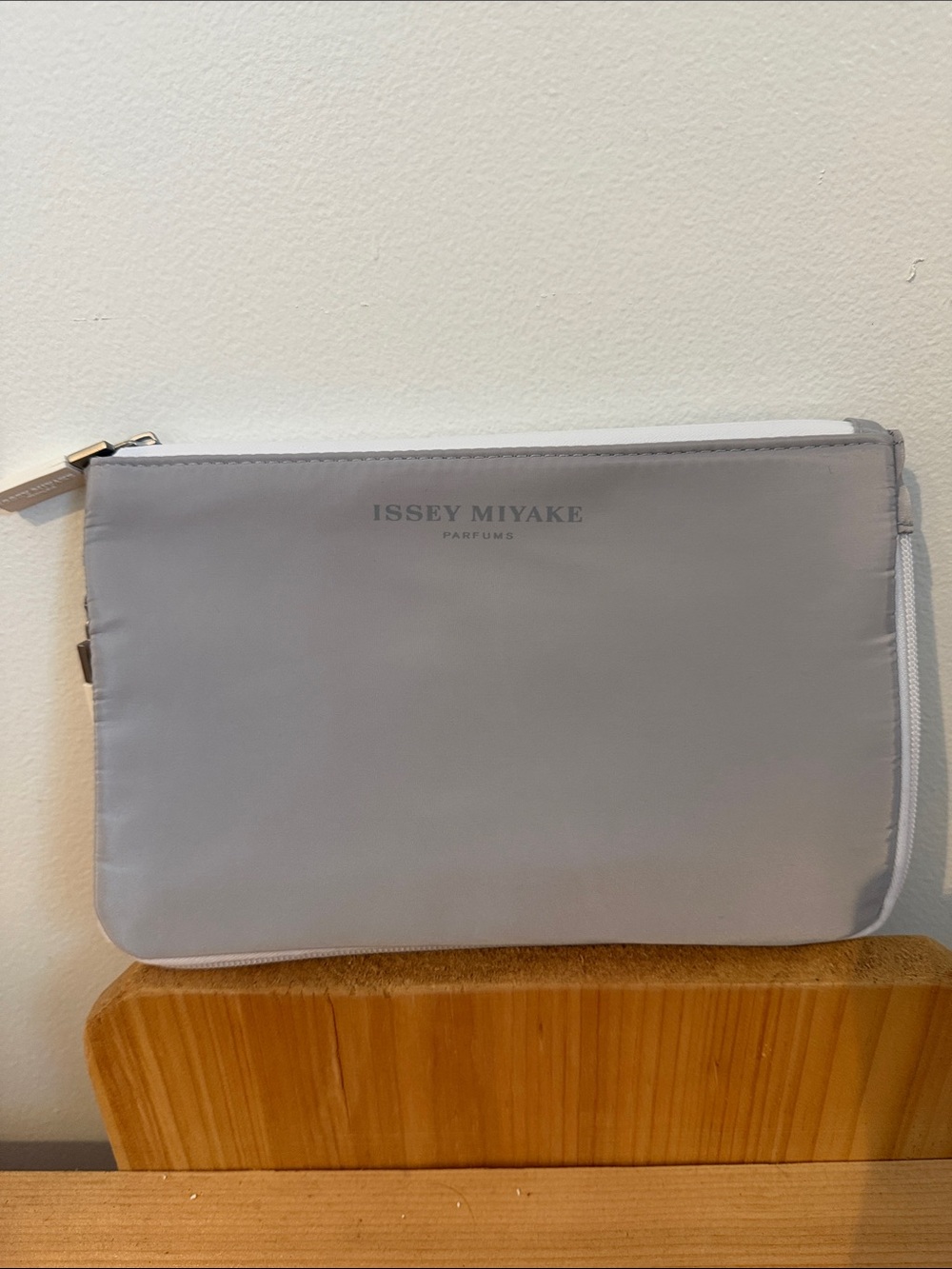 Issey Miyake Pale Gray Zip Pouch